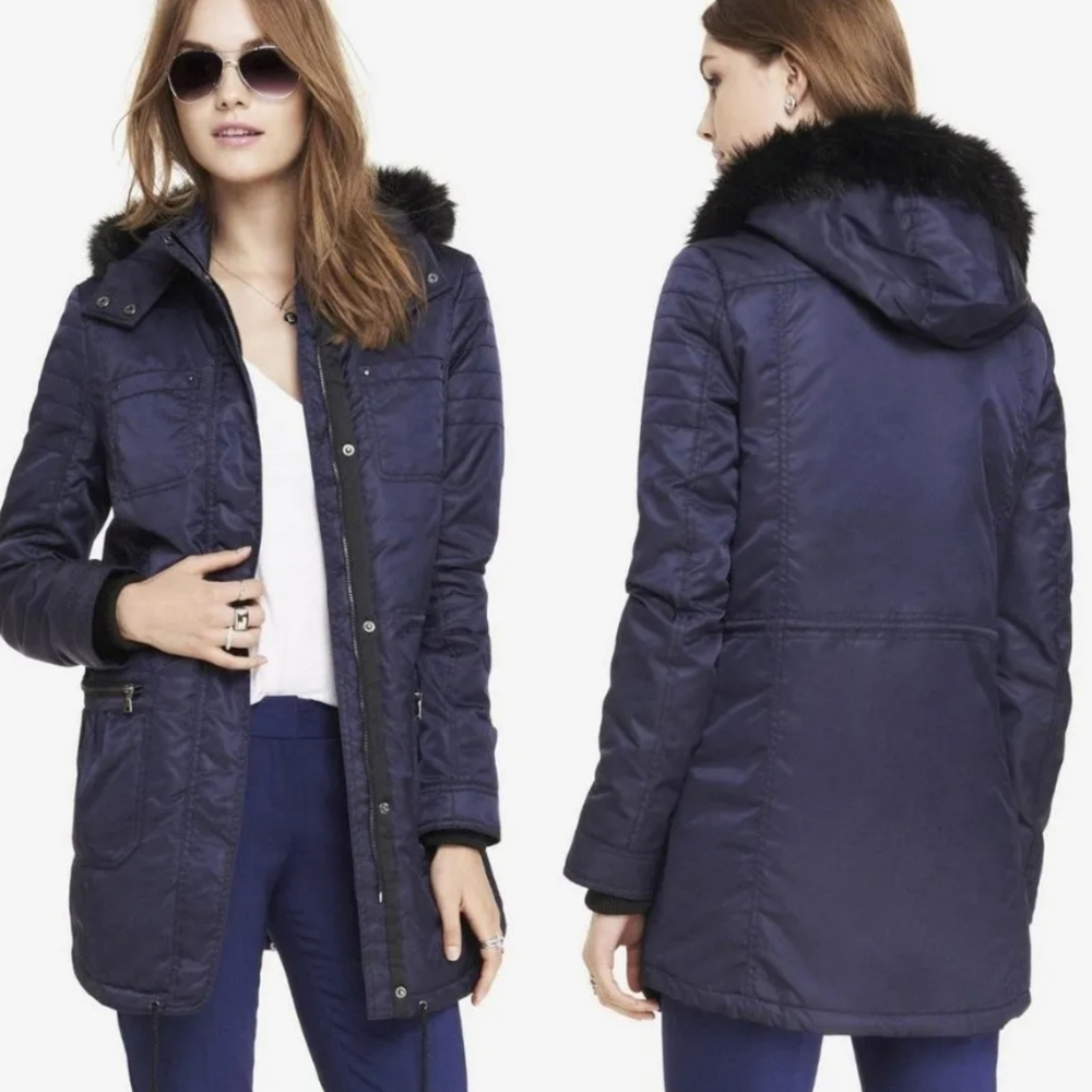 Express Navy Coat
